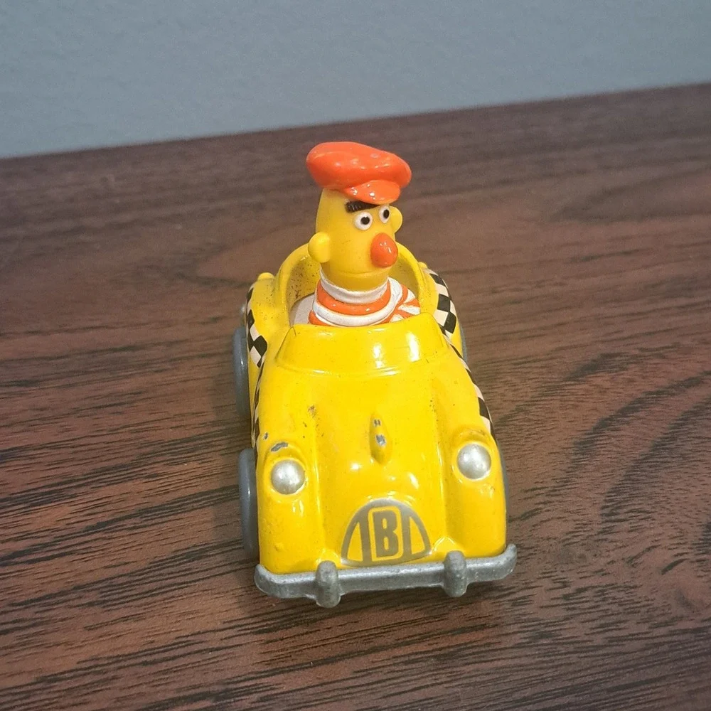 VTG 1983 Playskool Sesame Street Bert Taxi Cab‎ Diecast Car Muppets Toy Retro